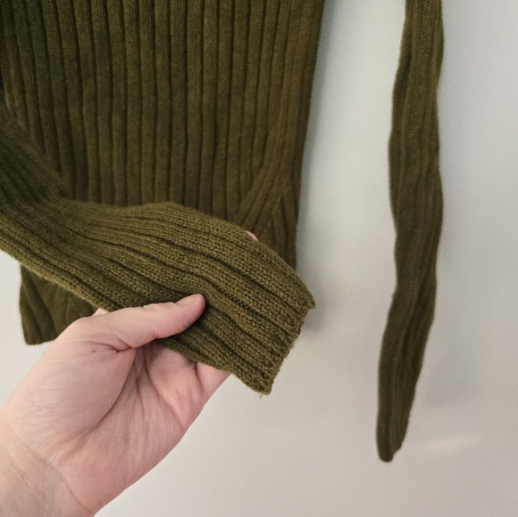 Vintage Y2K Energie Sweater Women’s Size Medium Green Long Sleeve Top - Picture 2 of 10